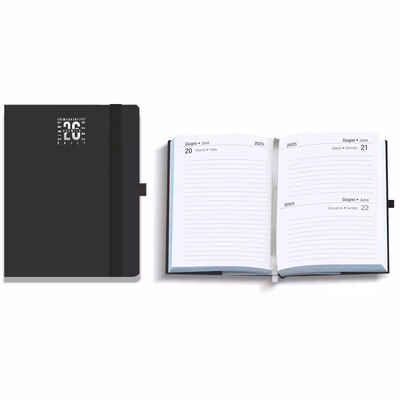 Immagine di Agenda/taccuino in Matra tascabile giornaliera 9x13 nero 20+