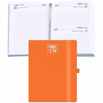 Immagine di Agenda/taccuino in Matra tascabile giornaliera 9x13 arancione 20+