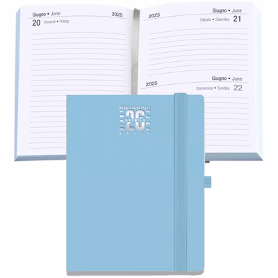 Immagine di Agenda/taccuino in Matra tascabile giornaliera 9x13 celeste 20+
