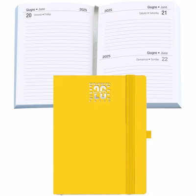 Immagine di Agenda/taccuino in Matra tascabile giornaliera 9x13 giallo 20+