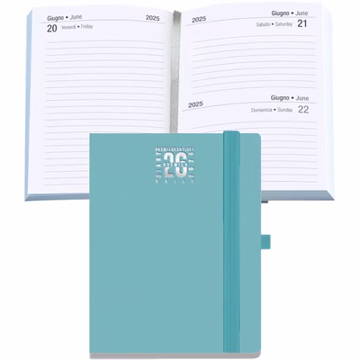 Immagine di Agenda/taccuino in Matra tascabile giornaliera 9x13 tiffany 20+
