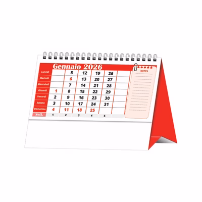 Immagine di Calendario da tavolo New Color Desk 19x14,5 rosso 100+