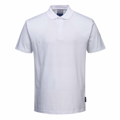 Immagine di Polo ESD antistatica PORTWEST AS21 colore bianco taglia M