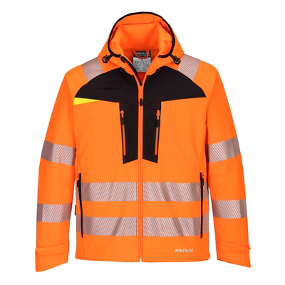 Immagine di Softshell alta visibilità DX4 PORTWEST colore arancione/nero taglia XXXXL