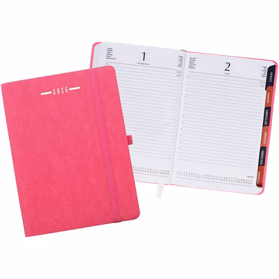 Immagine di Agenda Flexy Soft giornaliera fustellata in PU termovirante 15x21 fucsia 20+