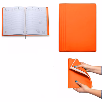 Immagine di Agenda Flexy Tam gommato settimanale 17x24 arancione 40+