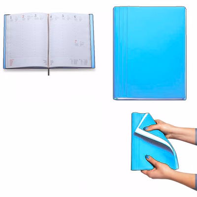 Immagine di Agenda Flexy Tam gommato settimanale 17x24 celeste 40+