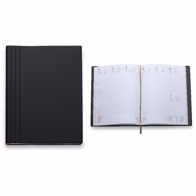 Immagine di Agenda Flexy Tam gommato settimanale 17x24 nero 40+