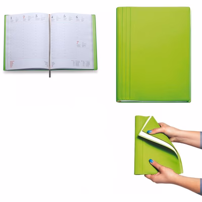 Immagine di Agenda Flexy Tam gommato settimanale 17x24 verde lime 40+
