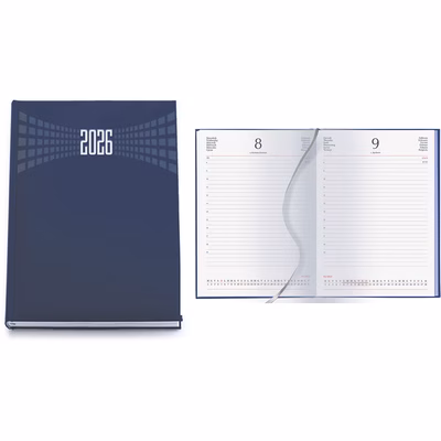 Immagine di Agenda giornaliera s/d separati f.to17x24 blu