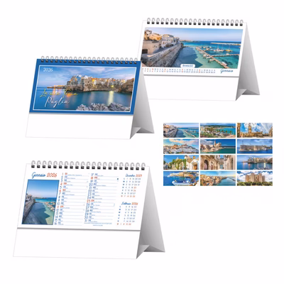 Immagine di Calendario da tavolo 19x14,5 Puglia 100+