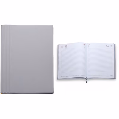 Immagine di Agenda Flexy Tam gommato giornaliera 17x24 grigio 40+