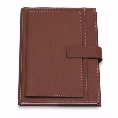 Immagine di Agenda portafoglio con tasche giornaliera 15x21 marrone 30+