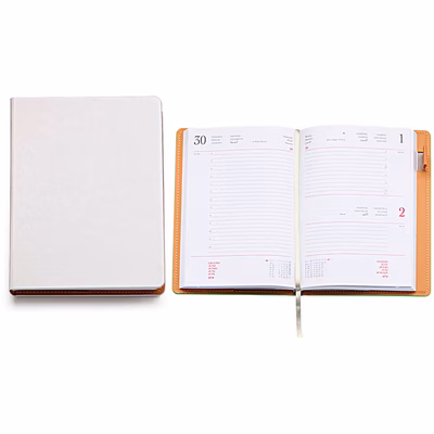 Immagine di Agenda c/inserto penna gior 15x21 bianco 50+