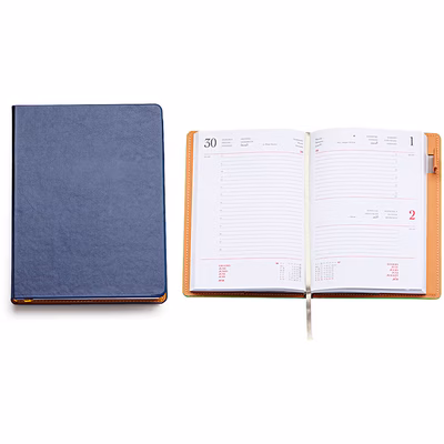 Immagine di Agenda c/inserto penna gior 15x21 blu 50+