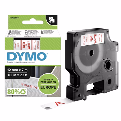 Immagine di Nastro DYMO 450150 D1 mm 12x7 m rosso/bianco