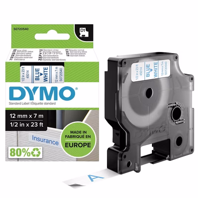 Immagine di Nastro DYMO 450140 D1 mm 12x7 m blu/bianco