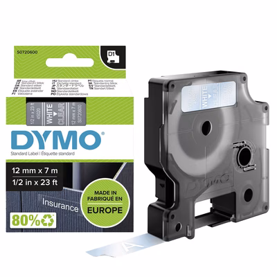 Immagine di Nastro DYMO 450200 D1 mm 12x7 m bianco/trasparente