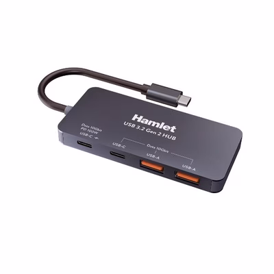 Immagine di Hub 4 porte USB + USB-C + pd100w