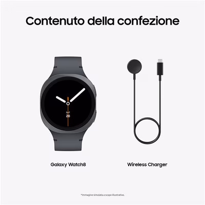 Immagine di Smartwatch 1,3" SAMSUNG GALAXY WATCH8 40MM BT BLACK SM-L320NDAAITV
