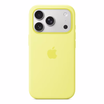 Immagine di Cover MagSafe in silicone colore giallo neon per iPhone 17 Pro