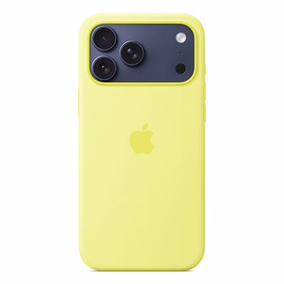 Immagine di Cover MagSafe in silicone colore giallo neon per iPhone 17 Pro Max