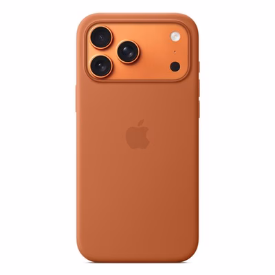 Immagine di Cover MagSafe in silicone colore terracotta per iPhone 17 Pro Max