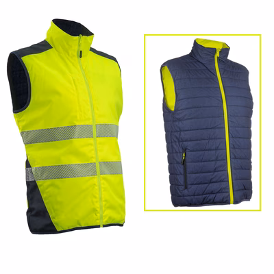 Immagine di Gilet reversibile alta visibilità COVERGUARD YORU colore giallo taglia M