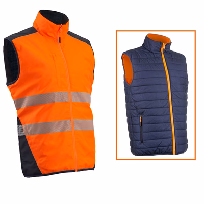 Immagine di Gilet reversibile alta visibilità COVERGUARD YORU colore arancione taglia S