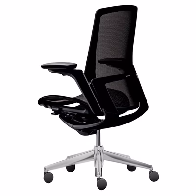 Immagine di Sedia operativa FINORA - sedile e schienale rete nera