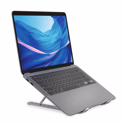 Immagine di Supporto alza notebook DURABLE FOLD colore argento metallizzato