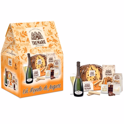 Immagine di Scatola a cuspide Un Mondo di Auguri Tre Marie - 5pz