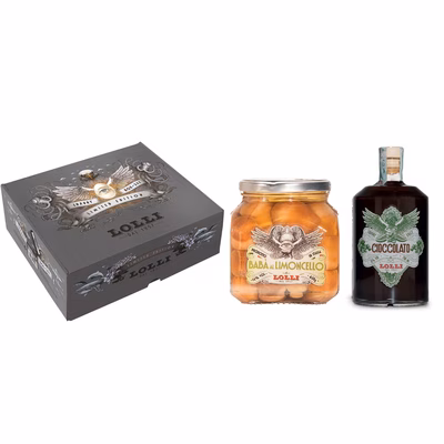 Immagine di Lolli Luxury Box Set Liquore Cioccolato + Babà al Limoncello - 2pz