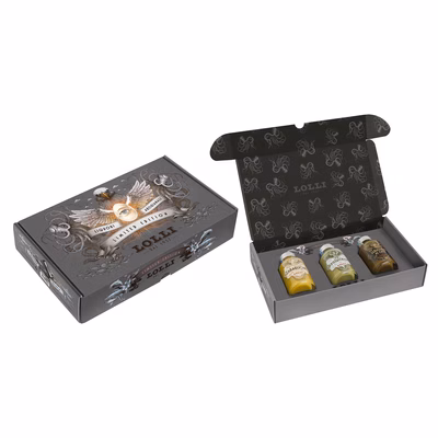 Immagine di Lolli Luxury Pocket Box 3 Liquori Zabaglione + Pistacchio + Cioccolato da 100 ml - 3pz