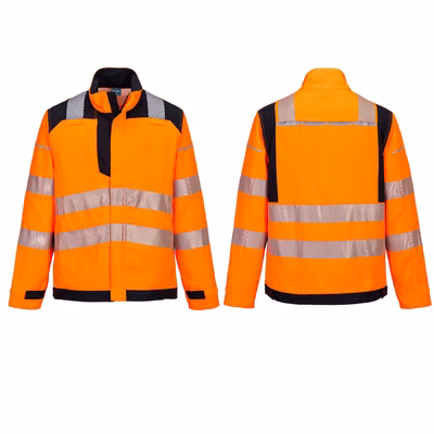 Immagine di Giacca da lavoro pw3 fr modaflame hvo PORTWEST FR722 colore arancione/nero taglia L