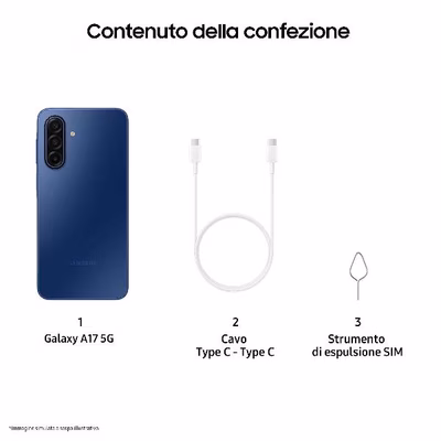 Immagine di Smartphone 128GB SAMSUNG GALAXY A17 5G 4+128GB BLUE SM-A176BZBAEUE