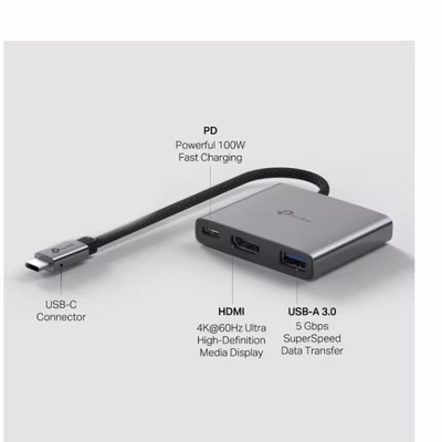 Immagine di Tp-link uh3020c v1 - docking station - USB-C - HDMI