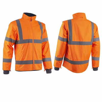 Immagine di Giacca alta visibilità maniche staccabili COVERGUARD KAZAN colore arancione taglia XXXXL
