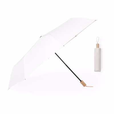 Immagine di Ombrello pieghevole in pongee 190T 23" Nouka colore naturale