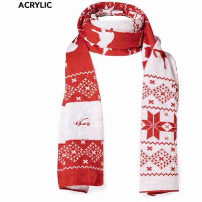 Immagine di Sciarpa natalizia Luka in acrilico colore rosso