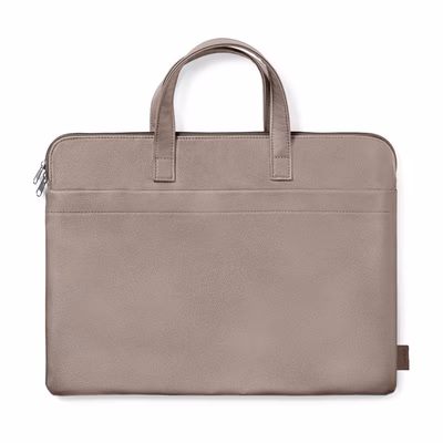 Immagine di Portadocumenti imbottito Poirel in pelle riciclata cm 40x31 colore marrone