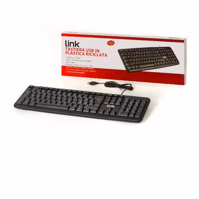 Immagine di PRODOTTI BULK TASTIERA ITALIANA USB 108 TASTI COLORE NERO IN ECO LKTAST02R