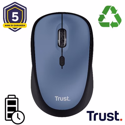 Immagine di TRUST MOUSE WIRELESS SILENZIOSO - 1600DPI - PLASTICA RIC 25514