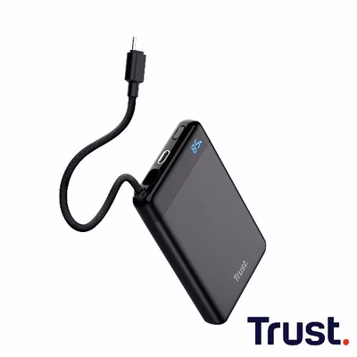 Immagine di Power bank TRUST POWERBANK 10.000MAH - CAVO USB-C PD 20W + 1 USB-C 25880