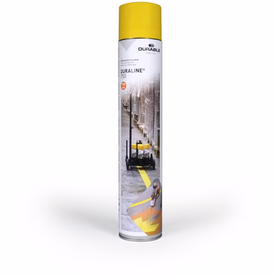 Immagine di Vernice spray 750ml DURABLE DURALINE® 750 per segnaletica da pavimento colore giallo