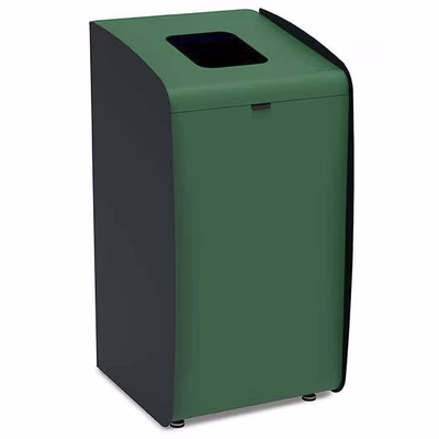 Immagine di Cestino gettacarte MEDIAL ROXY CLASSIC in metallo 80 litri colore nero/verde