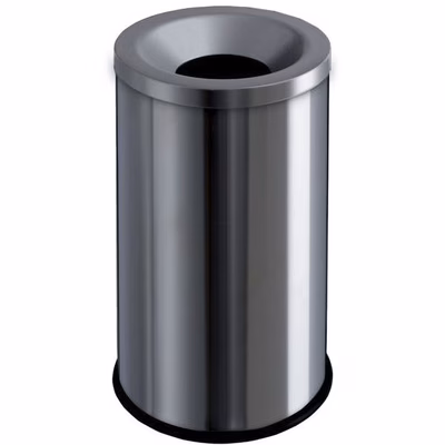 Immagine di Cestino gettacarte auto-estinguente MEDIAL GRISU' 90 litri colore inox satinato