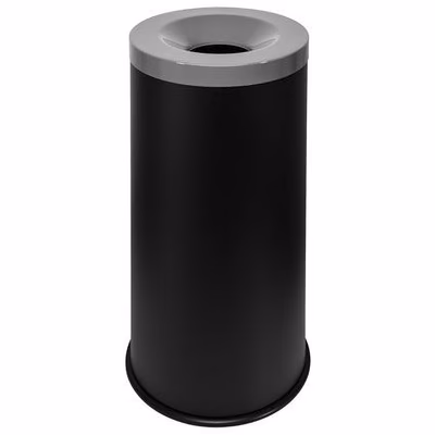 Immagine di Cestino gettacarte auto-estinguente MEDIAL GRISU' COLOR 50 litri colore nero/grigio