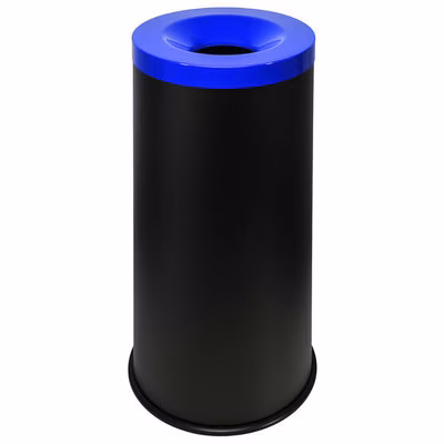 Immagine di Cestino gettacarte auto-estinguente MEDIAL GRISU' COLOR 50 litri colore nero/blu