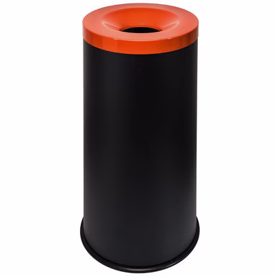 Immagine di Cestino gettacarte auto-estinguente MEDIAL GRISU' COLOR 50 litri colore nero/rosso